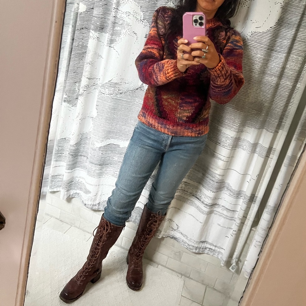 Vanessa Bruno Colorful Diamond Pattern Sweater